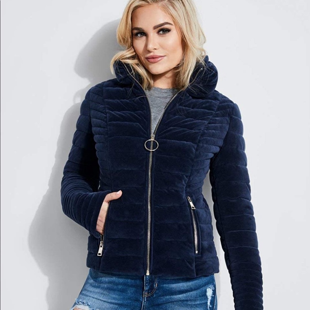 Guess Teoma Velvet Puff Jacket, XS